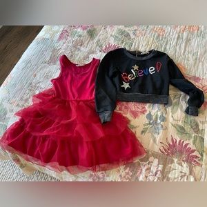 Girls Gently used Truly Me Christmas Dress Two Piece, Size 6